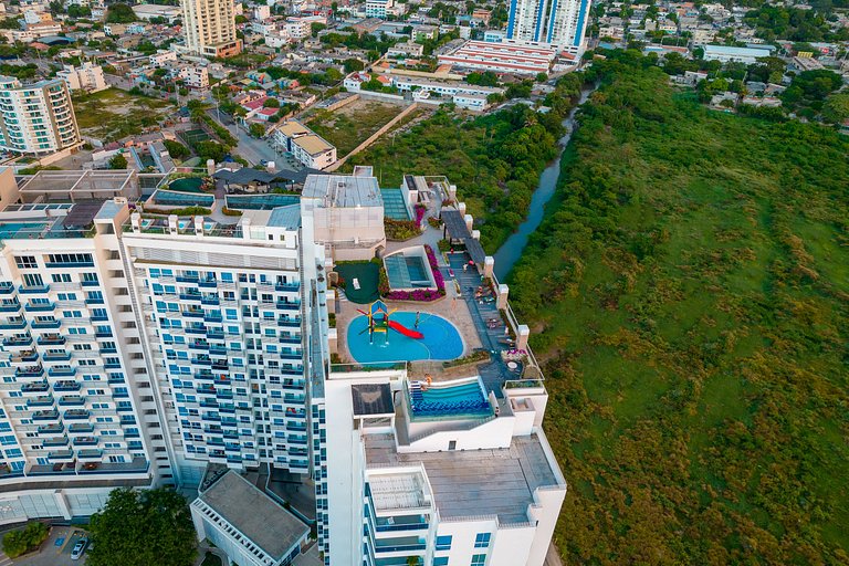 |Ahead| Panoramico 2BR @Reservadelmar con parking