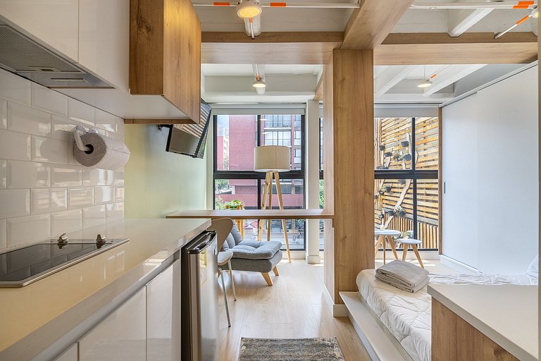 |Ahead| Minimalista Loft @Chapinero con co-working