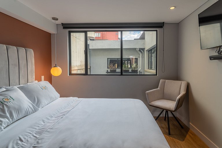 Maravilloso 1BR @Zona G con Balcon & Lavanderia