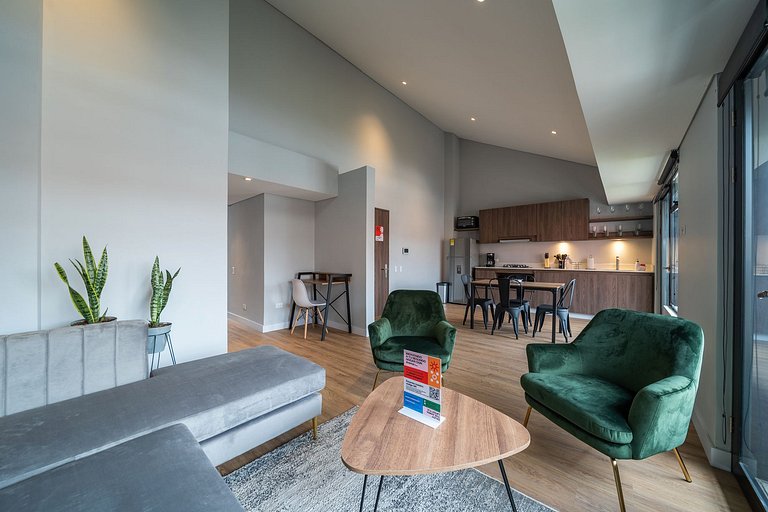 Maravilloso 1BR @Zona G con Balcon & Lavanderia