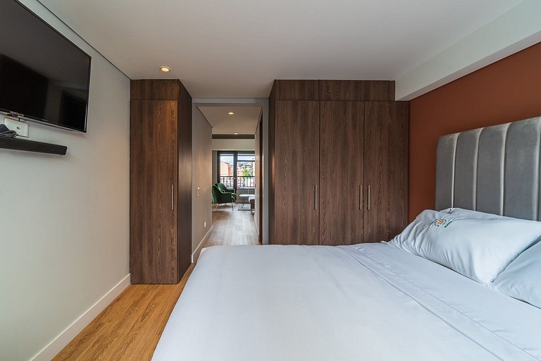 Maravilloso 1BR @Zona G con Balcon & Lavanderia