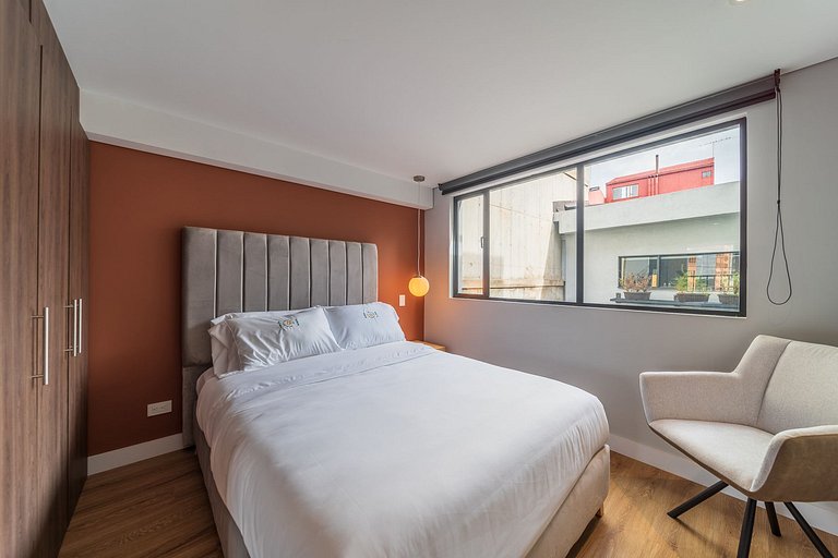 Maravilloso 1BR @Zona G con Balcon & Lavanderia
