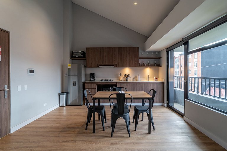 Maravilloso 1BR @Zona G con Balcon & Lavanderia