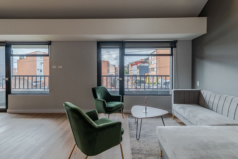Wonderful 1BR @Zona G con Balcon & Laundry
