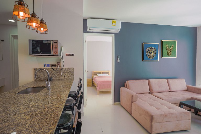 |Ahead| Relajante 2BR @Boquilla frente a la playa