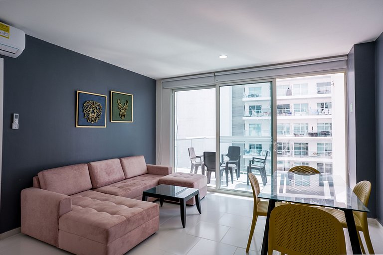 |Ahead| Relajante 2BR @Boquilla frente a la playa