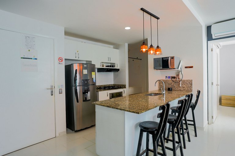 |Ahead| Relaxing 2BR @Boquilla Beachfront + Pool