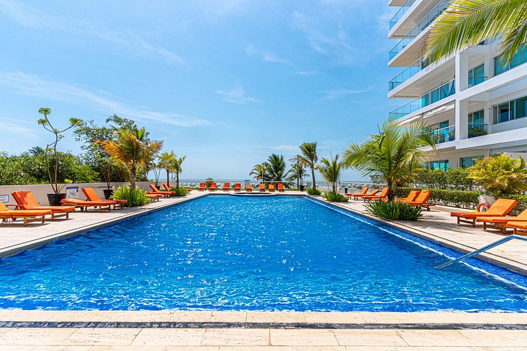 |Ahead| Relaxing 2BR @Boquilla Beachfront + Pool