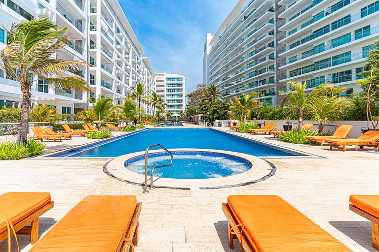 |Ahead| Relaxing 2BR @Boquilla Beachfront + Pool
