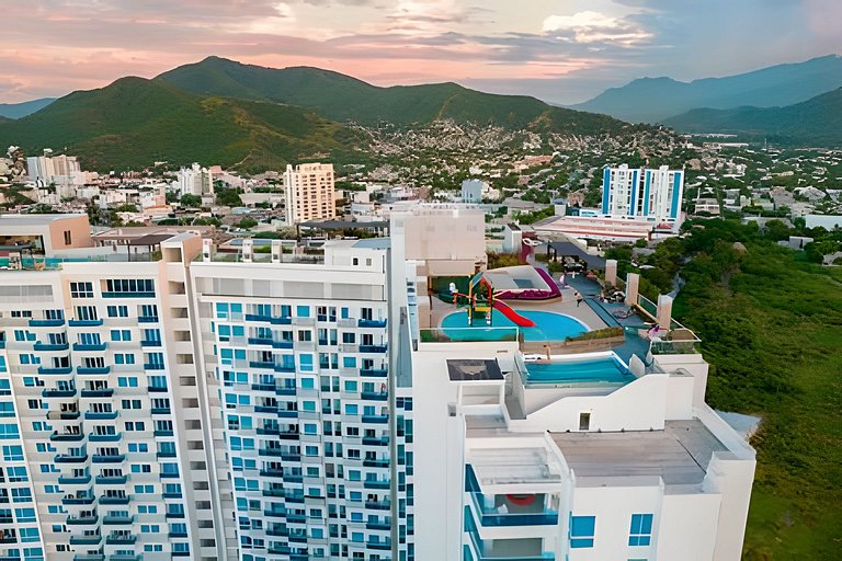 |Ahead| Panoramico 2BR @Reservadelmar con parking