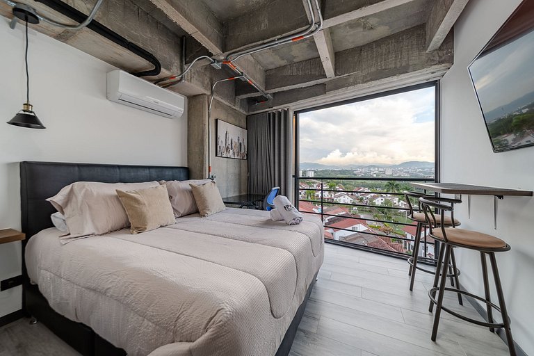 |Ahead| Urbano Loft con cama Queen + Parking