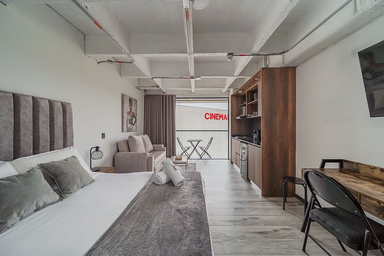 |Ahead| Brillante Loft con balcon y parqueadero