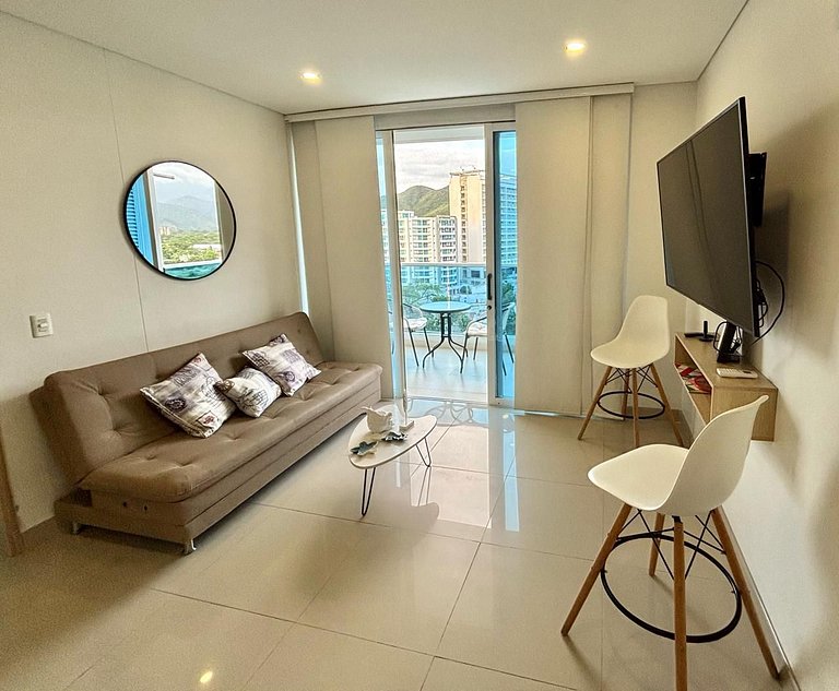 |Ahead| Panoramico 2BR @Reservadelmar con parking