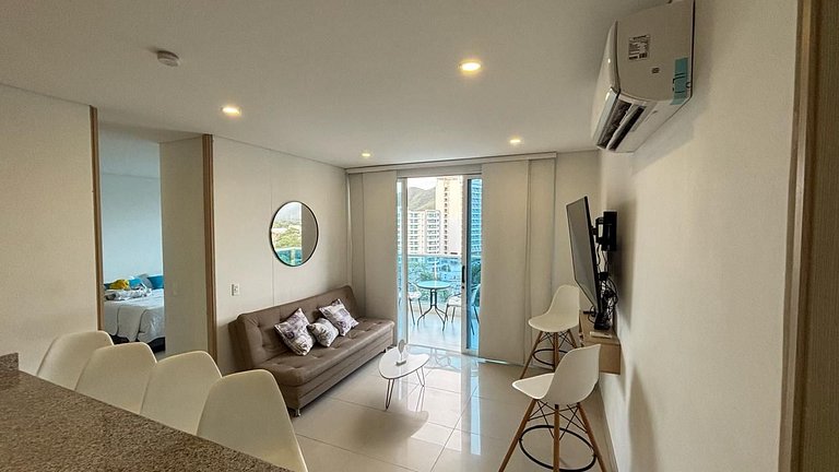 |Ahead| Panoramico 2BR @Reservadelmar con parking