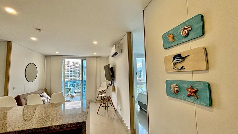 |Ahead| Panoramico 2BR @Reservadelmar con parking